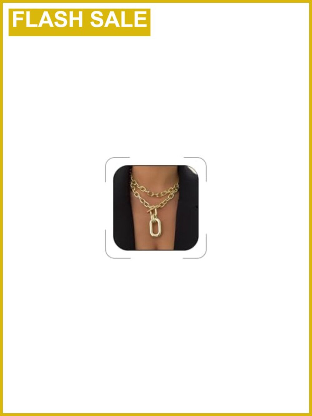 Chunky Gold Necklace Multilayer Cuban Link Layered Statement Chain